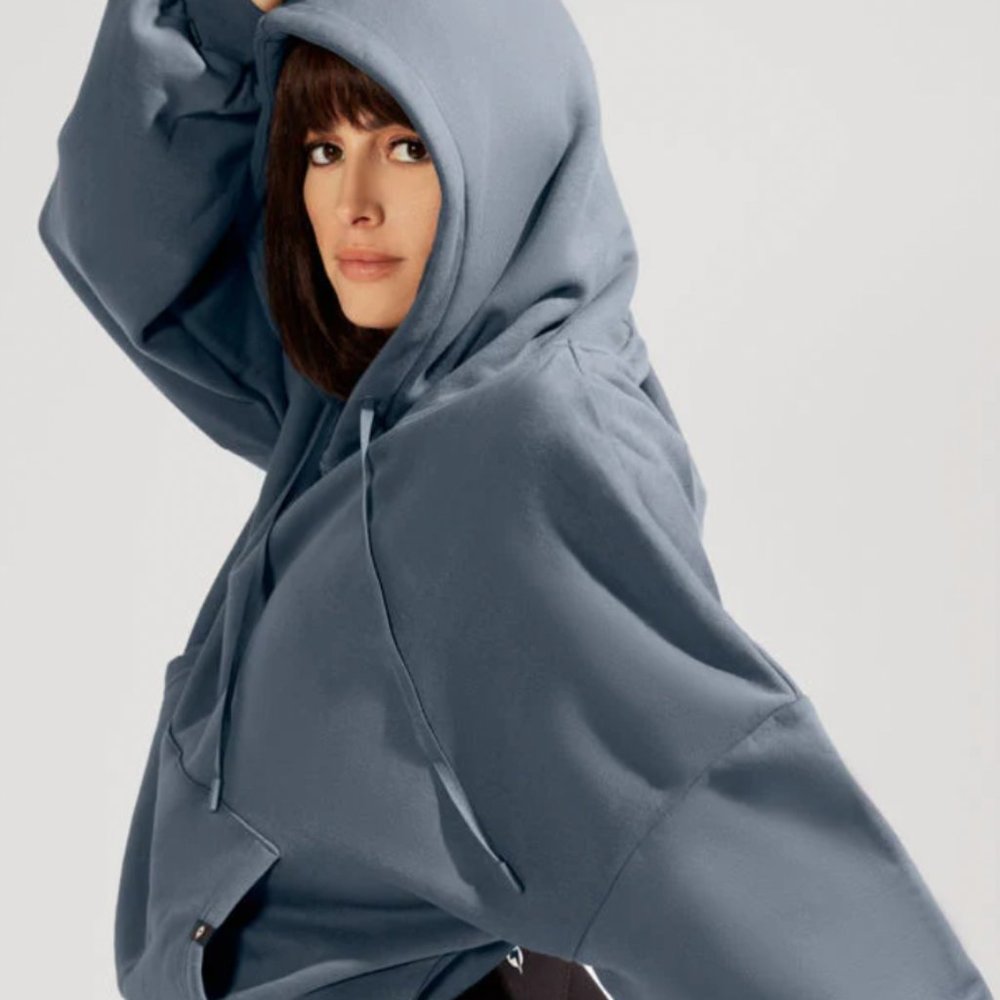 POPFLEX Slate Blue Oversized Hoodie